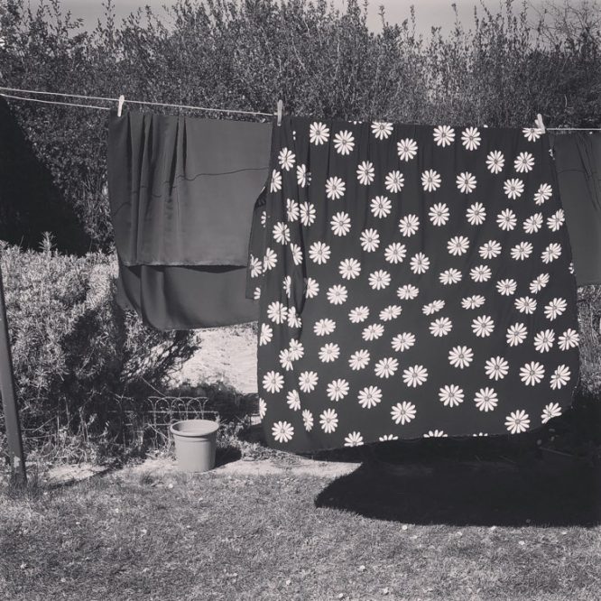 Photo de linge qui sèche après la lessive